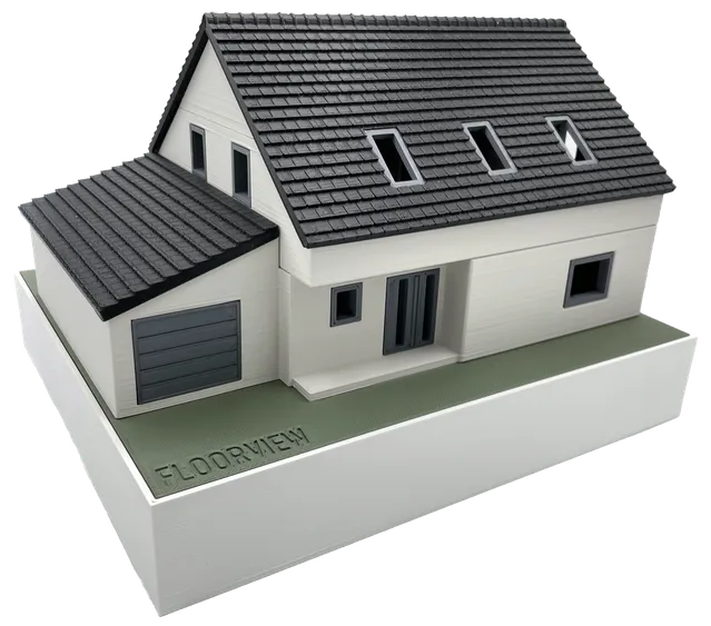 Wir produzieren dein Architekturmodell auf Basis des digitalen 3D Modells mit unseren 3D Druckern im Maßstab 1:40 bis 1:75
