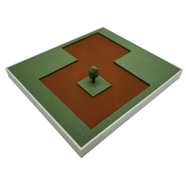 Wir platzieren dein Architekturmodell auf einer hochwertigen Bodenplatte in 26x30cm