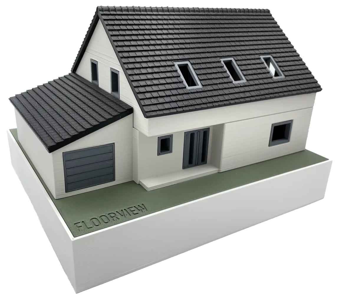3D-Drucker beim Fertigen eines Architekturmodells